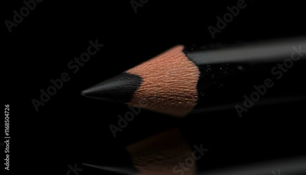 Fototapeta Close-up Macro Photo of Black Pencil Tip