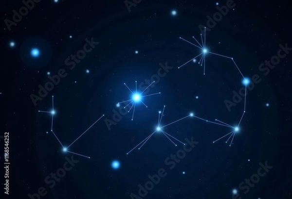 Fototapeta Technology Network Background connection cyber space Ai generative