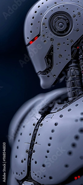 Obraz robot on the wall