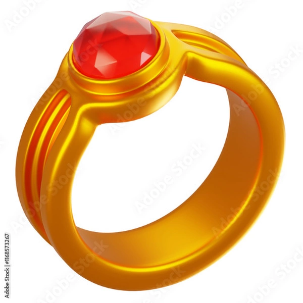 Fototapeta 3d rendering adventure game icon concept. 3d render ring icon
