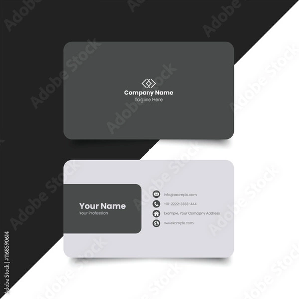 Fototapeta Modern creative professional business card template design. Simple Business Card Layout. creative modern name card and business card. Clean Design. corporate design template, Clean professional.