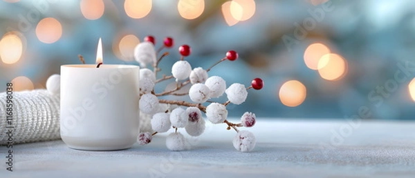 Obraz Holiday vibes captured in a card: Merry Christmas and Happy New Year wishes