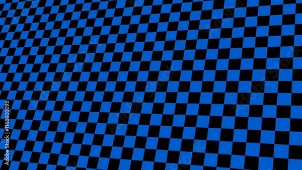Obraz aqua black moving checker board