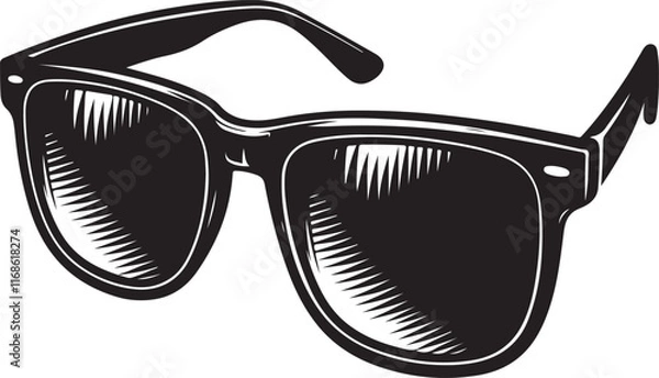 Obraz Sunglasses silhouette vector sunglass icon
