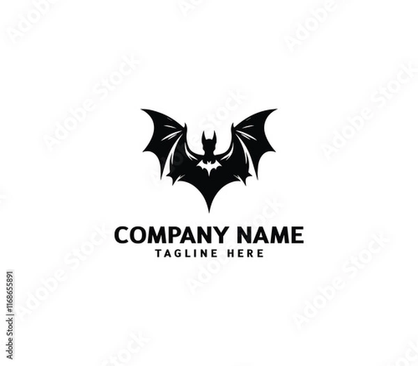 Obraz Vector bat logo design. Batman logo icon vector. bat open wings flying concept elements icon