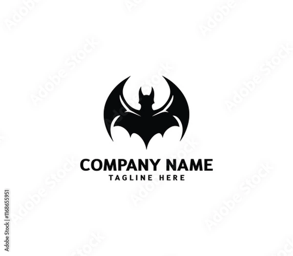 Fototapeta Vector bat logo design. Batman logo icon vector. bat open wings flying concept elements icon
