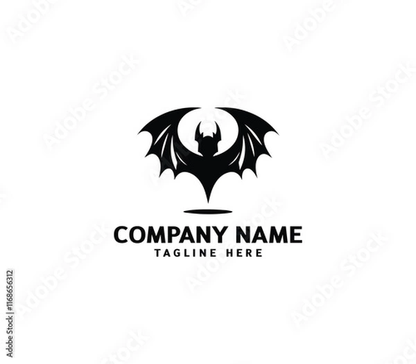 Obraz Vector bat logo design. Batman logo icon vector. bat open wings flying concept elements icon
