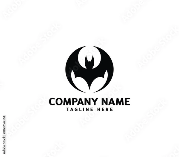 Obraz Vector bat logo design. Batman logo icon vector. bat open wings flying concept elements icon