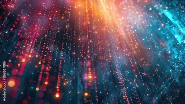 Obraz abstract digital technology background, artificial intelligence,