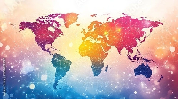Fototapeta Digital tools for real-time collaboration and decision-making in remote business teams, fostering productivity, communication, and innovation in a global digital workspace. 