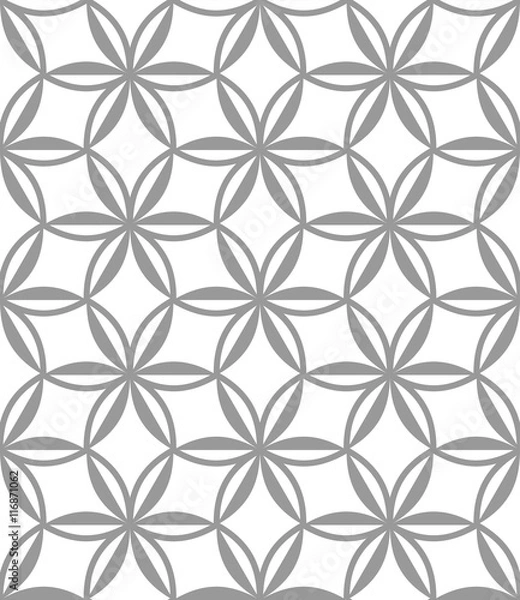 Fototapeta Vector seamless texture. Modern abstract background. Repeated tiles with flowers.