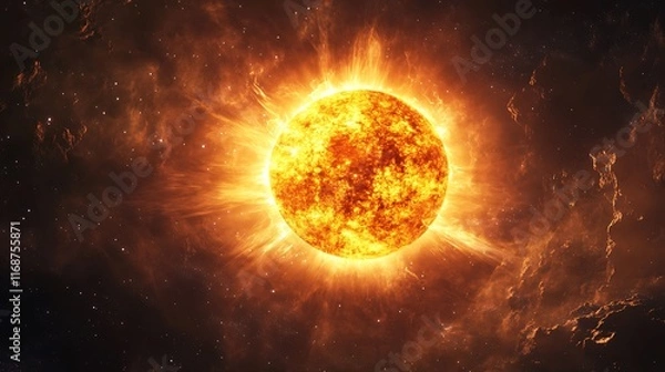 Fototapeta the central star of the solar system