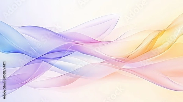 Fototapeta A seamless gradient background with subtle transition from light purple to soft yellow, creating a peaceful and elegant atmosphere.