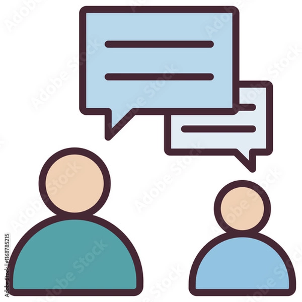 Fototapeta Conversation Outline Color Icon