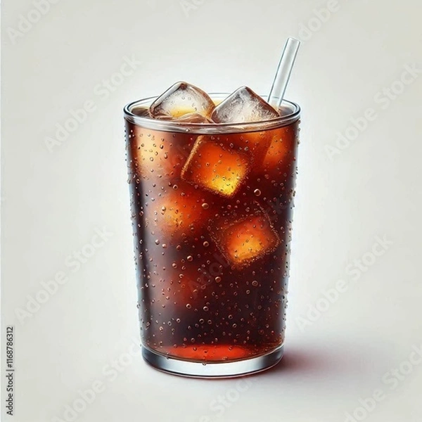 Obraz Chilled Cola Beverage With Ice