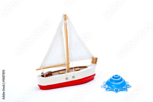 Obraz Toy boat and shell