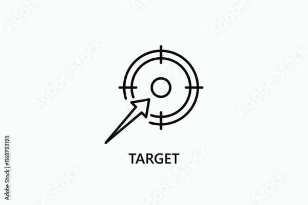 Fototapeta Target Isolated Vector, Icon Or Logo Sign Symbol Illustration