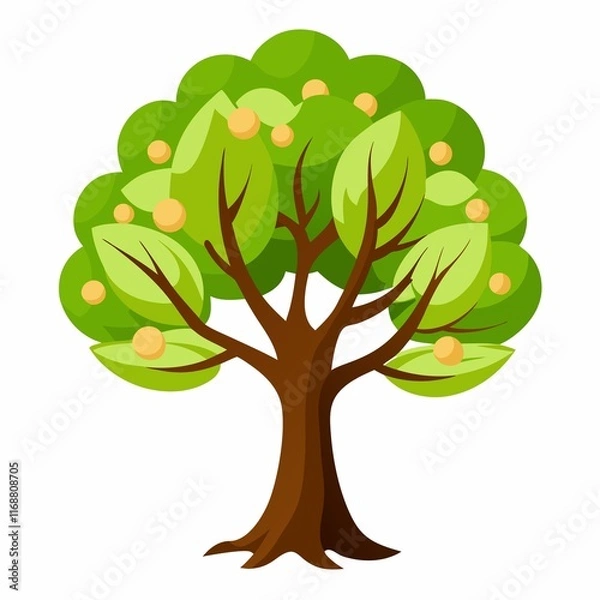 Fototapeta tree with green leaves