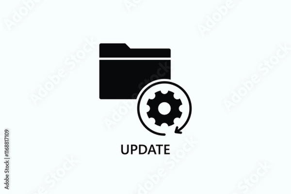 Fototapeta Update Isolated Vector, Icon Or Logo Sign Symbol Illustration