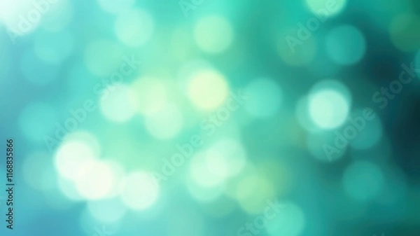 Obraz Abstract Teal and Green Bokeh Background Texture for Design Projects
