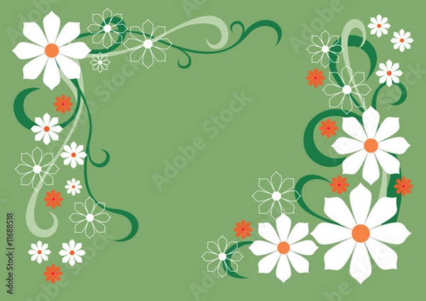 Fototapeta Card with flowers