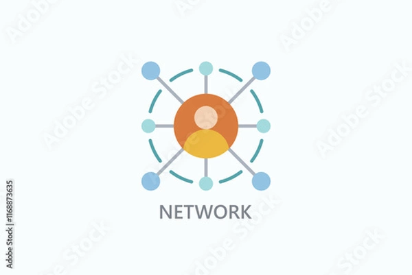 Fototapeta Network Isolated Vector, Icon Or Logo Sign Symbol Illustration