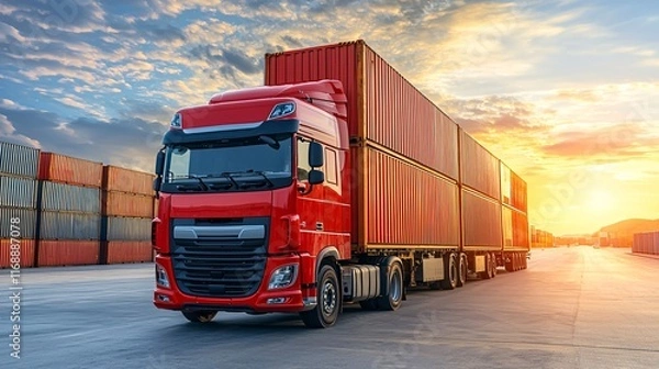 Fototapeta Business Smart IoT Applications Connectivity dynamic monitoring of transportation networks via IoT technology Stock Photo with side copy space