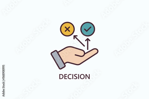 Fototapeta Decision Isolated Vector, Icon Or Logo Sign Symbol Illustration