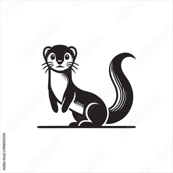 Fototapeta Mongoose Silhouette Vector	