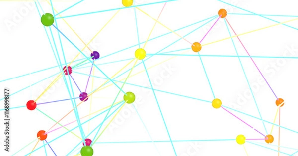 Obraz Abstract Colorful Network Connection