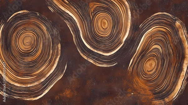 Fototapeta Nature-Inspired Bark Texture with Overlapping Strips for Rustic Elegance