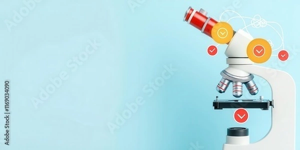 Fototapeta Innovative microscope design showcasing advanced technology.