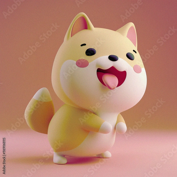 Obraz dog kawaii style