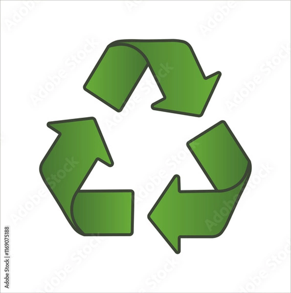Obraz recycle symbol on white background