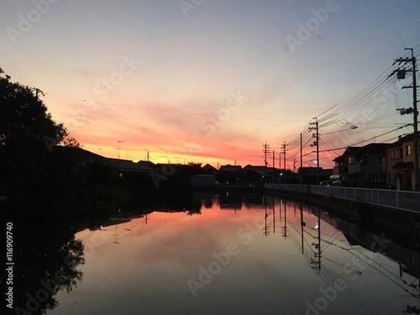 Obraz 赤い夕焼け