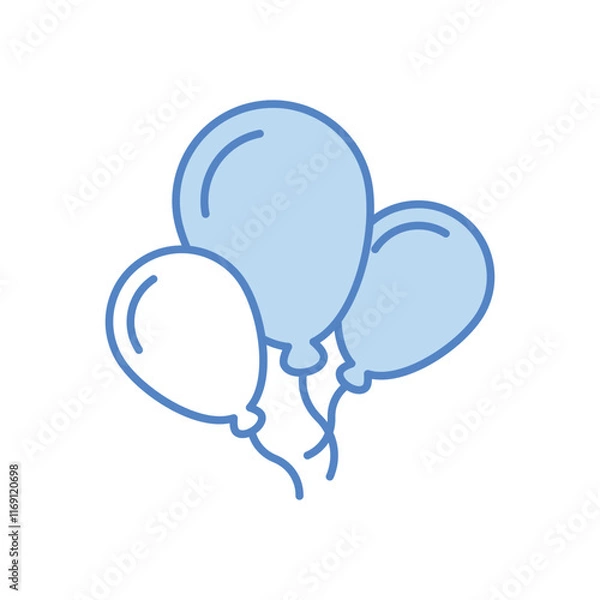 Fototapeta Balloons vector icon