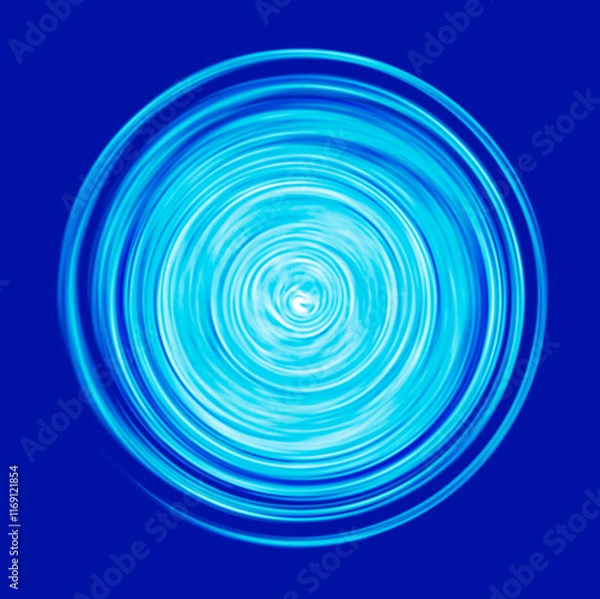 Fototapeta Abstract background with concentric circles in blue colors.