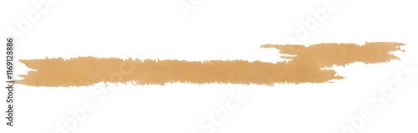 Fototapeta Shimmering Golden Brush Stroke on Transparent Background