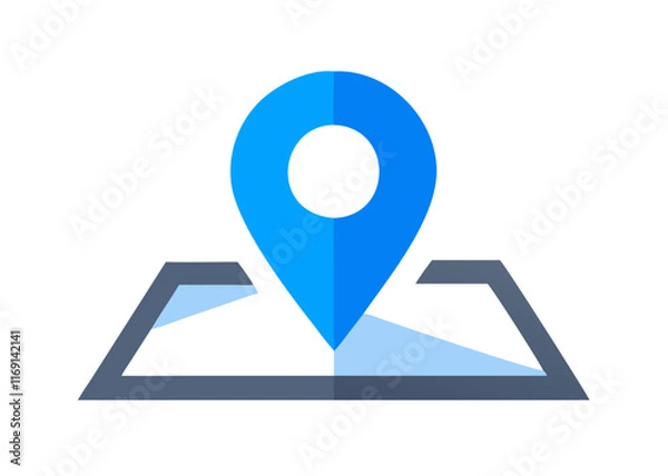 Obraz blue map pointer