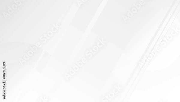 Fototapeta Minimalist white abstract background with geometric shapes and diagonal lines. Clean and elegant design.