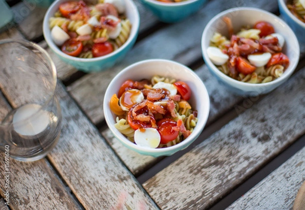 Fototapeta ensalada de pasta