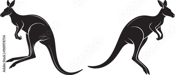 Obraz kangaroo-silhouette-vector