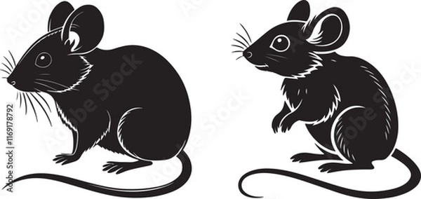 Obraz mouse-silhouette-vector