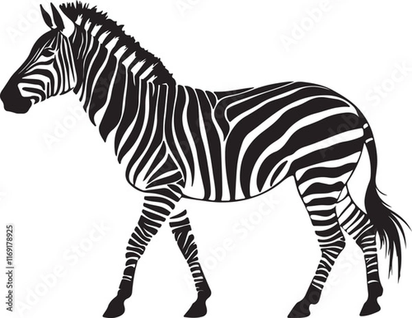 Obraz zebra-silhouette-vector