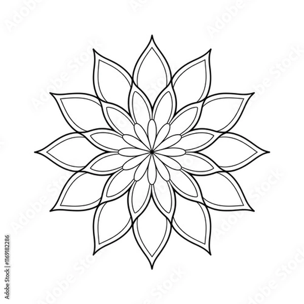 Obraz mandala design coloring page 