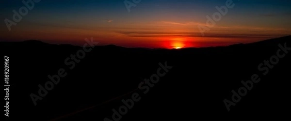Obraz sunset in the mountains