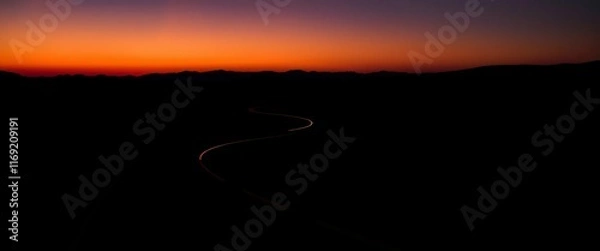 Obraz sunset over the road