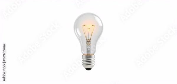 Obraz light bulb isolated on white