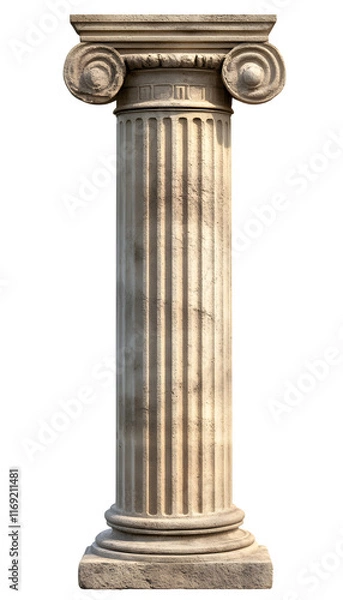 Obraz greek columns isolated on transparent background