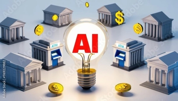 Fototapeta Implementing ai solutions in banking transforming financial services for future growth